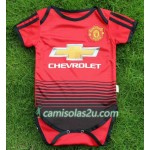 Camisolas de Futebol Manchester United Mini Equipamento Principal 2018/19 Manga Curta